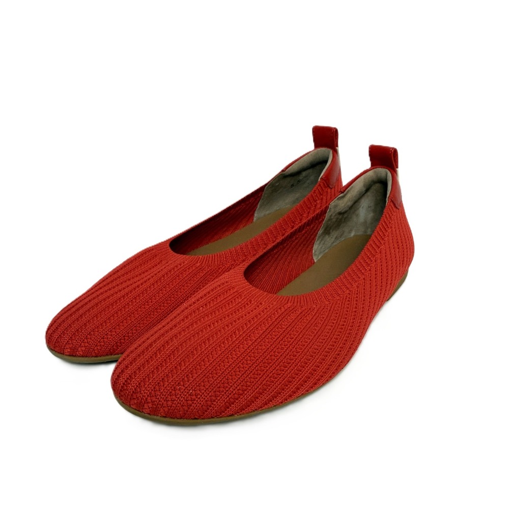 Everlane The Day Glove in ReKnit Red Ballet Flats Size 5.5